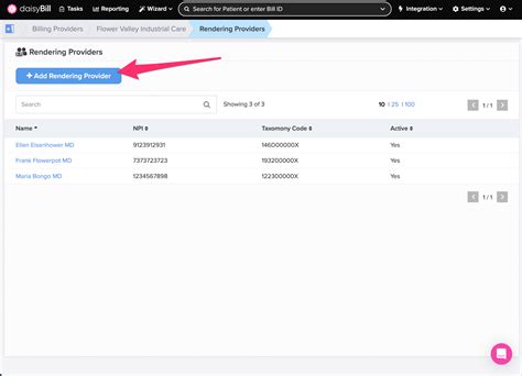 Rendering Providers | daisyBill