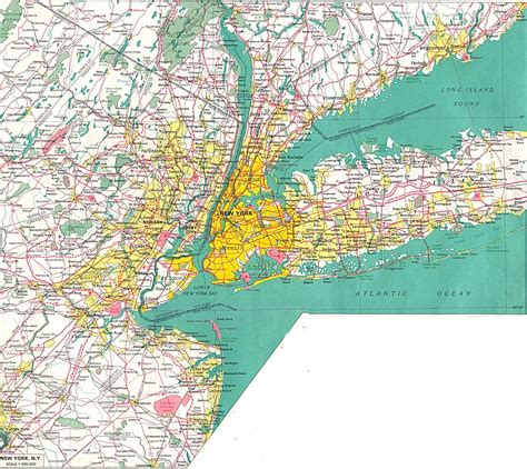 Large detailed road map of New York city and its environs | New York | USA (United States of ...