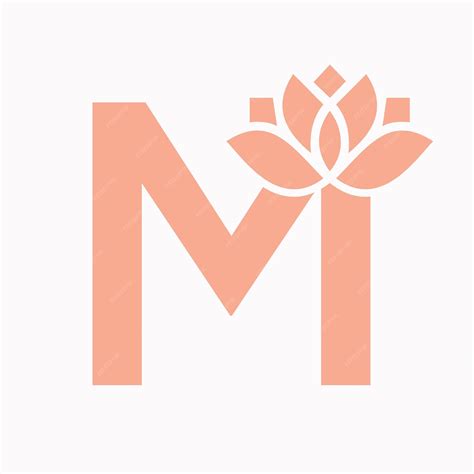 Premium Vector | Letter M Flower Concept For Botanic Symbol Beauty Sign