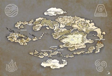 Artstation Avatar The Last Airbender World Map James Nalepa ...