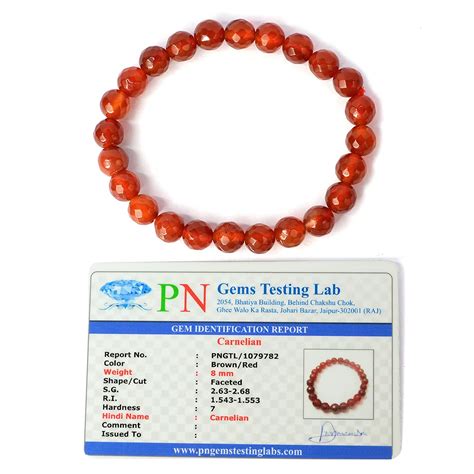 Buy Reiki Crystal Products Carnelian Stylish Bracelet for Unisex Adult ...