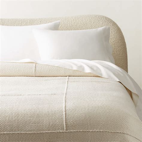 Berrini Handwoven Warm White King Bed Blanket + Reviews | CB2