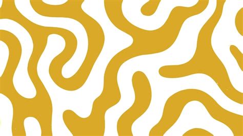 Yellow abstract squiggle maze pattern | Free Vector