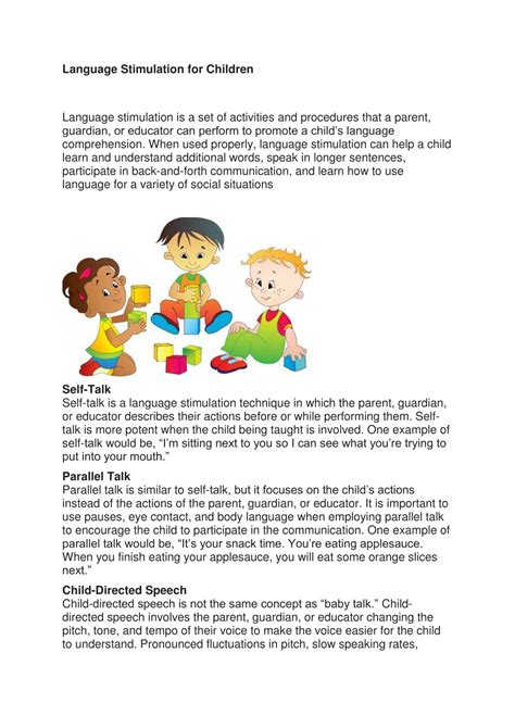 Image result for Language Stimulation