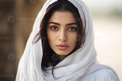 Portrait of a young, beautiful Pakistani girl, a Muslim girl in a hijab. 24032562 Stock Photo at ...