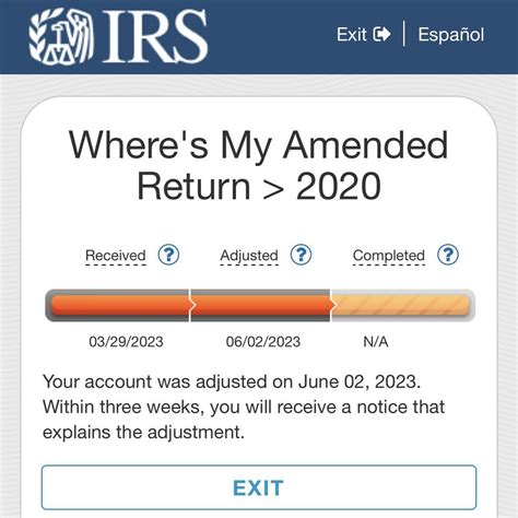 Amended Tax Return Status : r/IRS
