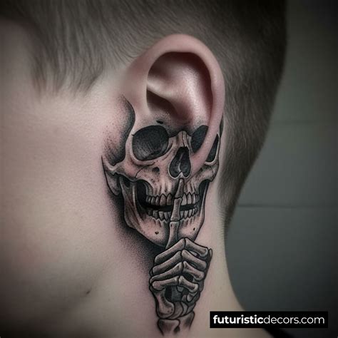 Ear Skull Tattoo | Realistic, Minimalist & 3D Styles