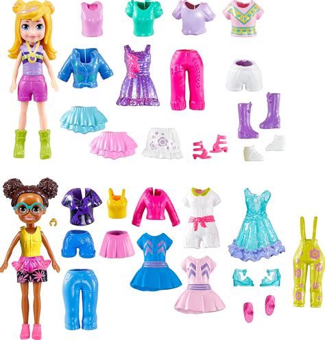 Polly Pocket Sparkle Cove Adventure Dolls, Clothes & Accessories Set ...