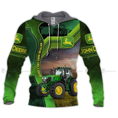 John Deere Tractor 3D All Over Printed Hoodie Shirts Jd49 - Hearthtops ...