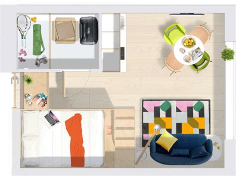 20平loft长条型小户型公寓，迷你小家也可以简约且精致~_卫生间_楼梯_的设计