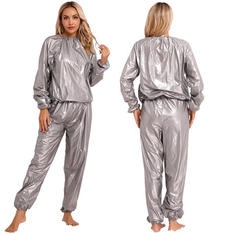 iiniim Women Sauna Suit Weight Loss Sweat Suits Pants Gym Workout Top ...