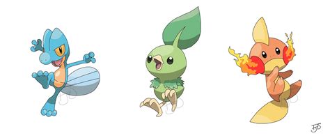 Type swapped gen 3 starter Pokemon. : pokemon