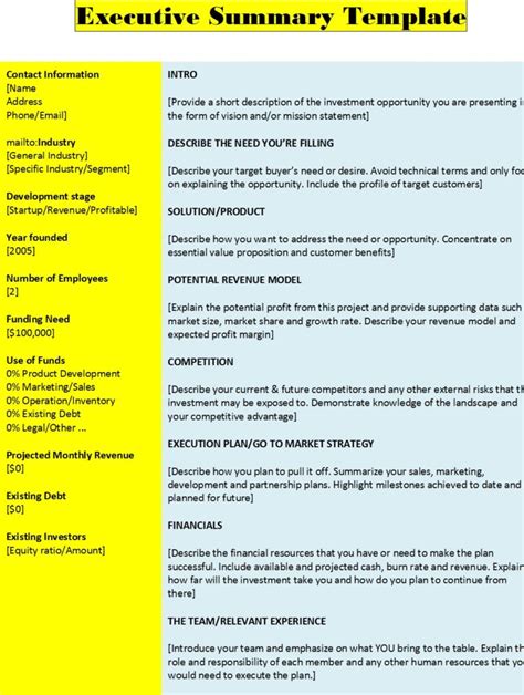 Executive Summary Report Example 的图像结果