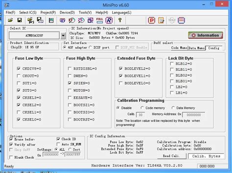 How to set Fuse bits & Lock bits MiniPro Programmer for ATmega328p - 3rd Party Boards - Arduino ...