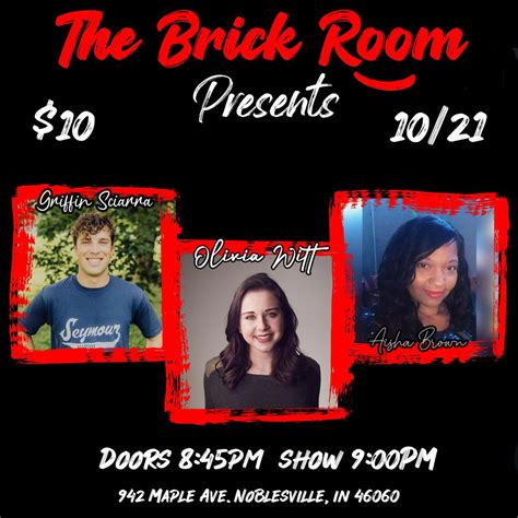 The Brick Room Presents : Griffin Sciarra , Olivia Witt and Aisha Brown ...