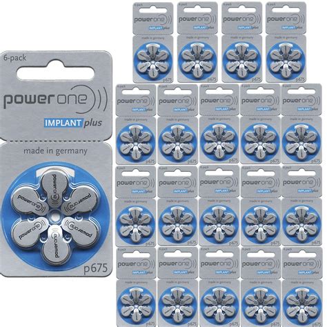 PowerOne Cochlear Implant Batteries, 2 Cartons of 60 Batteries, Total ...