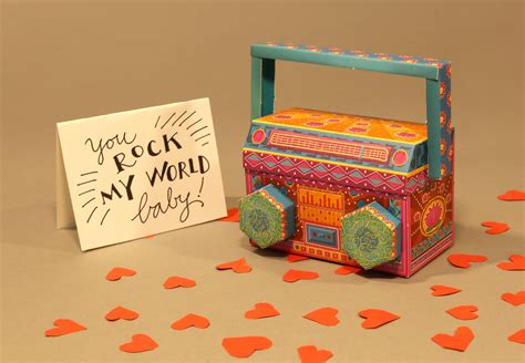 Colourful Mini Boombox Radio Music System DIY Paper Craft Kit – Sky Goodies