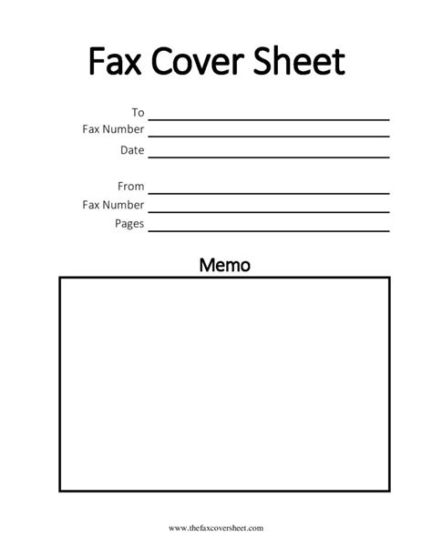 blank fax cover sheet printable pdf