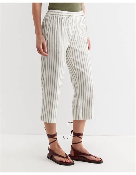 Sportscraft Rosa Crop Stripe Linen Pant | David Jones