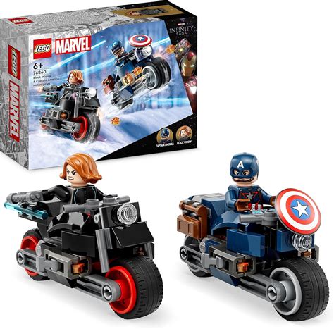 LEGO 76260 Marvel Black Widow & Captain America motoren, Avengers: Age of Ultron Set met 2 ...