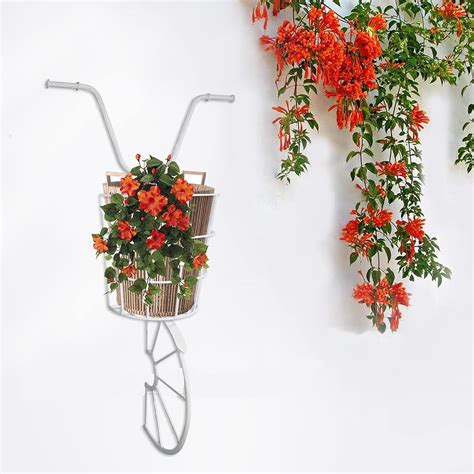 GIG Handicrafts Cycle Style Iron Wall Hanging Stand Multiple Use Plant ...