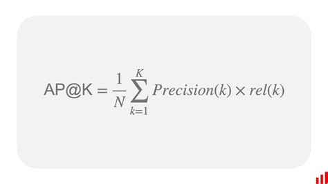 Mean Average Precision (MAP) in ranking and recommendations