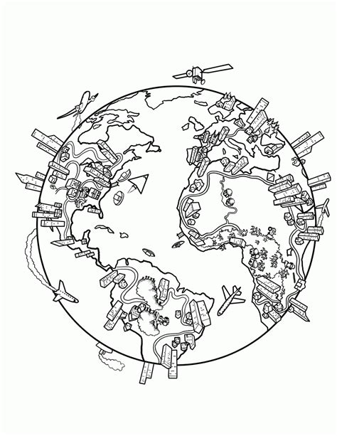 Image of the World Animated for Coloring 的图像结果
