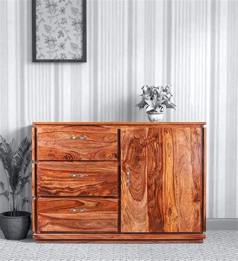 SH Furniture Solid Sheesham Wooden Sideboard and Cabinet with One ...