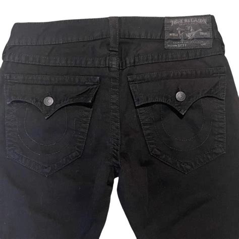 Rare All Black True Religion Jeans Size 32 Ricky... - Depop