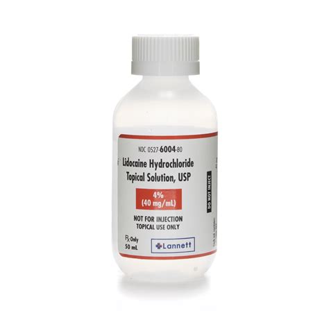 Lidocaine Hydrochloride 4% Topical Solution 50 mL | McGuff