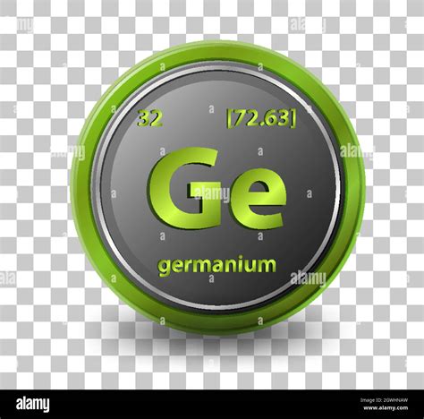 Germanium chemical element. Chemical symbol with atomic number and atomic mass Stock Vector ...