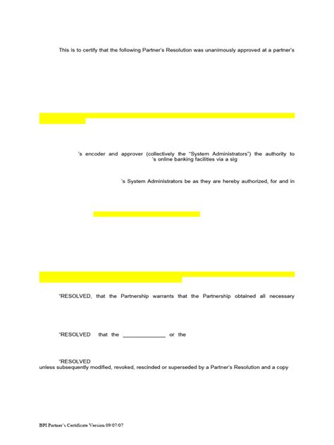 Partnership Resolution Examples 的图像结果