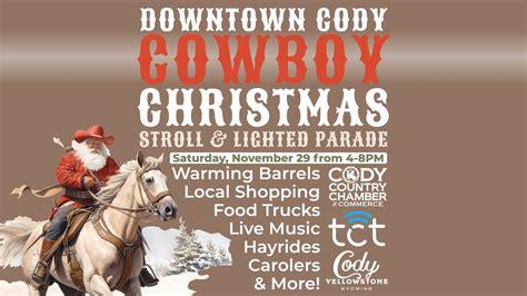 Downtown Cody Cowboy Christmas Stroll & Lighted Parade, Sheridan Ave ...