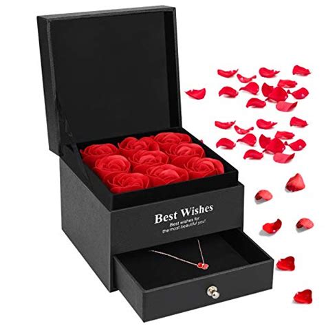 Rosa Stabilizzata Vera WYRIAZA - Regalo Donna, Rosa Eterna Che Dura 3-5 Anni, Per Mamma, Fidanzata, San Valentino