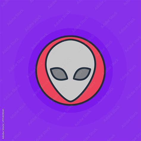 Alien flat icon Stock Vector | Adobe Stock