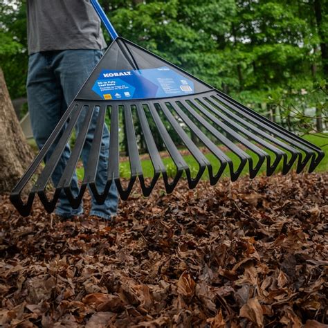 Kobalt 30-in Plastic Lawn and leaf rake with Fiberglass Handle in the ...