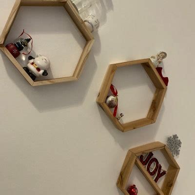 Buy Set of 6 Medium 2 Deep Hexagon Shelves, Honeycomb Shelves, Floating ...