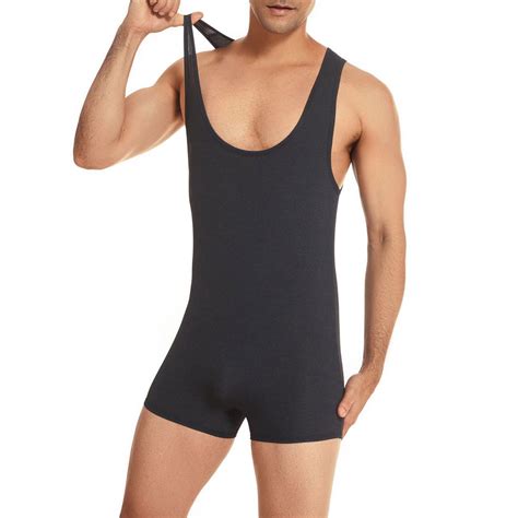 HUPOM Western Swimsuits For Men Swimwear One-Piece Halter Love Black XL ...