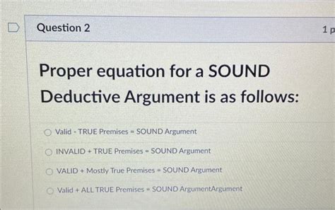 Image result for Examples of Sound Deductive Arguments