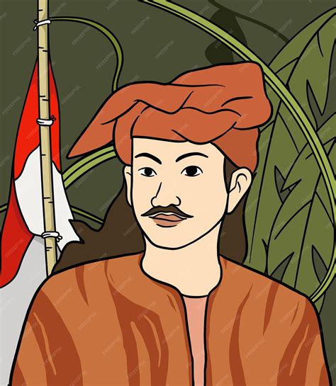 Lampung hero portrait illustration happy indonesian national heroes day ...