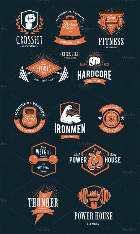 Retro Gym | Logo Templates ~ Logo Templates on Creative Market
