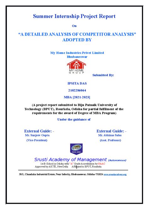 Ipsita DAS 2 - Internship project report - Summer Internship Project ...