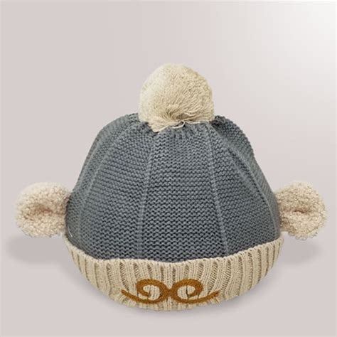 Buy Kids Winter Cap (Nevada Grey & Vanilla) Online India | Star And Daisy