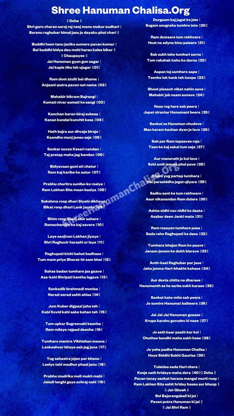 Shri hanuman chalisa lyrics in english text pdf – Artofit