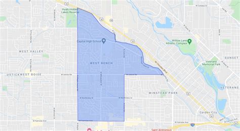 Image result for Boise Bench Map