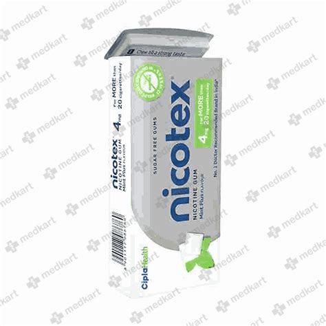 NICOTEX 4MG TABLET 29'S, Price, Composition & Generic Alternatives ...