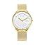 Titan Edge Baseline Quartz Analog White Dial Gold Stainless Steel Strap ...