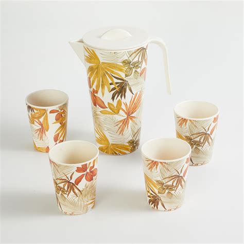 Buy Nature Squad 5Pc Bamboo Fiber Drinkware Set from Home Centre at ...