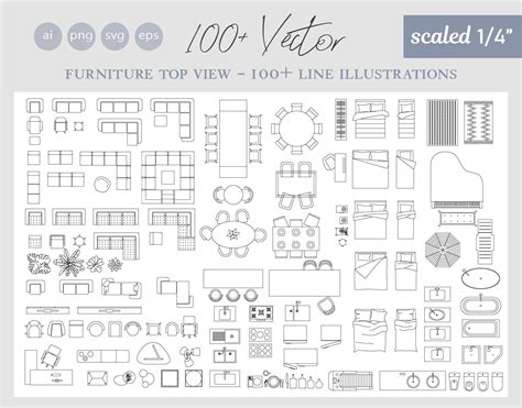Furniture Top View Images