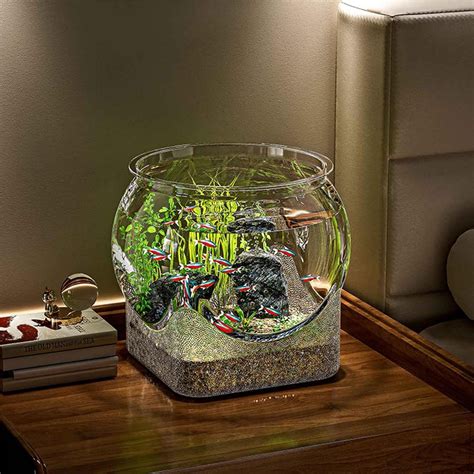 YUTK Aquarium Small Fish Tank Break-Resistant Plastic Fish Bowl PET ...